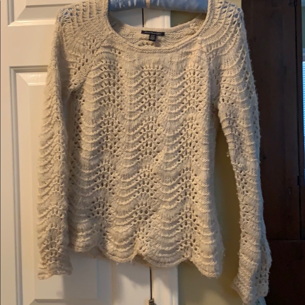 Scalloped Knitted Sweater
